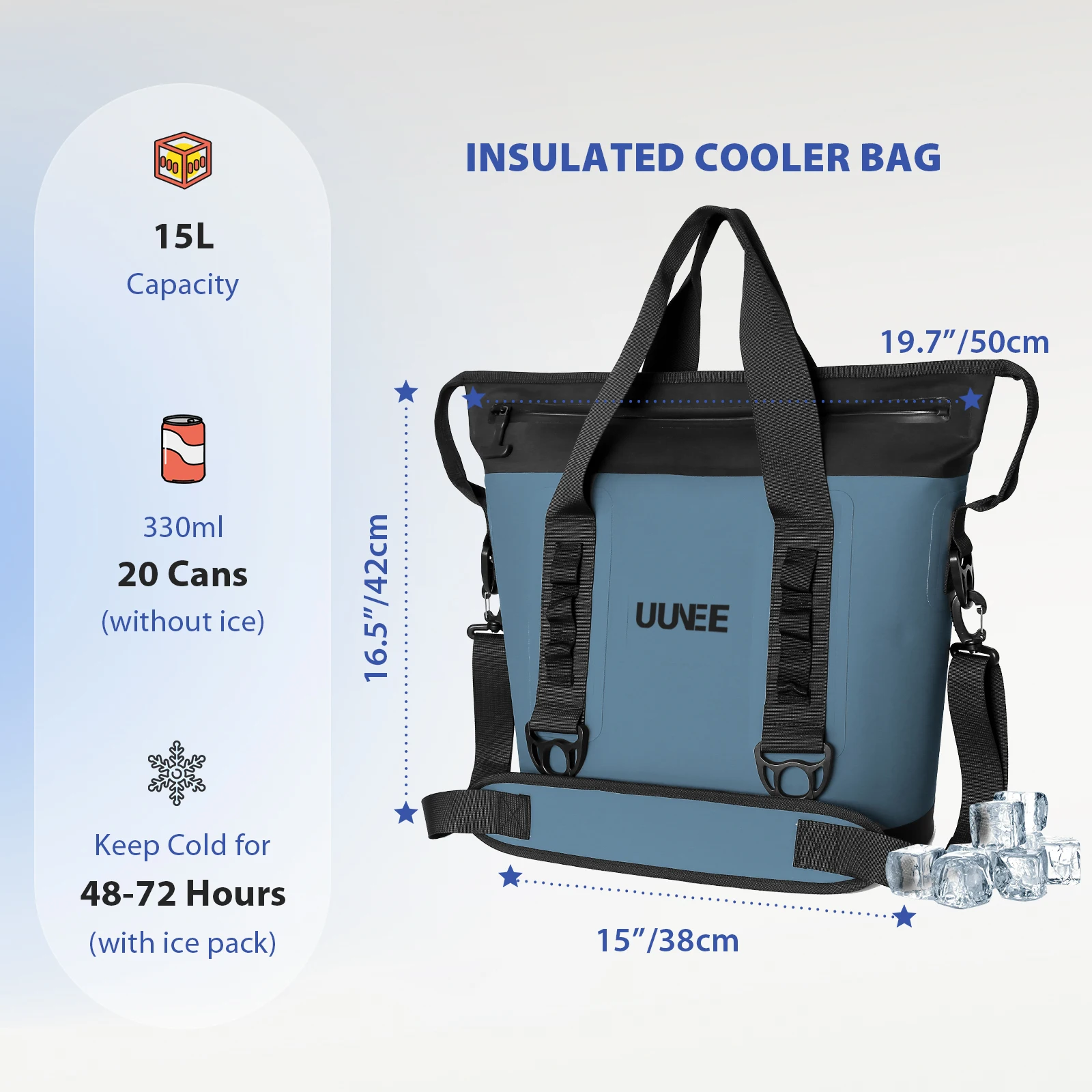 Custom Outdoor Camping Hiking Tpu Waterproof Leak Proof Food Insulation Soft Cooler Bag