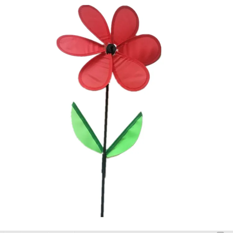 Wholesale Cheap Polyester Single Flower Windmill With Logo