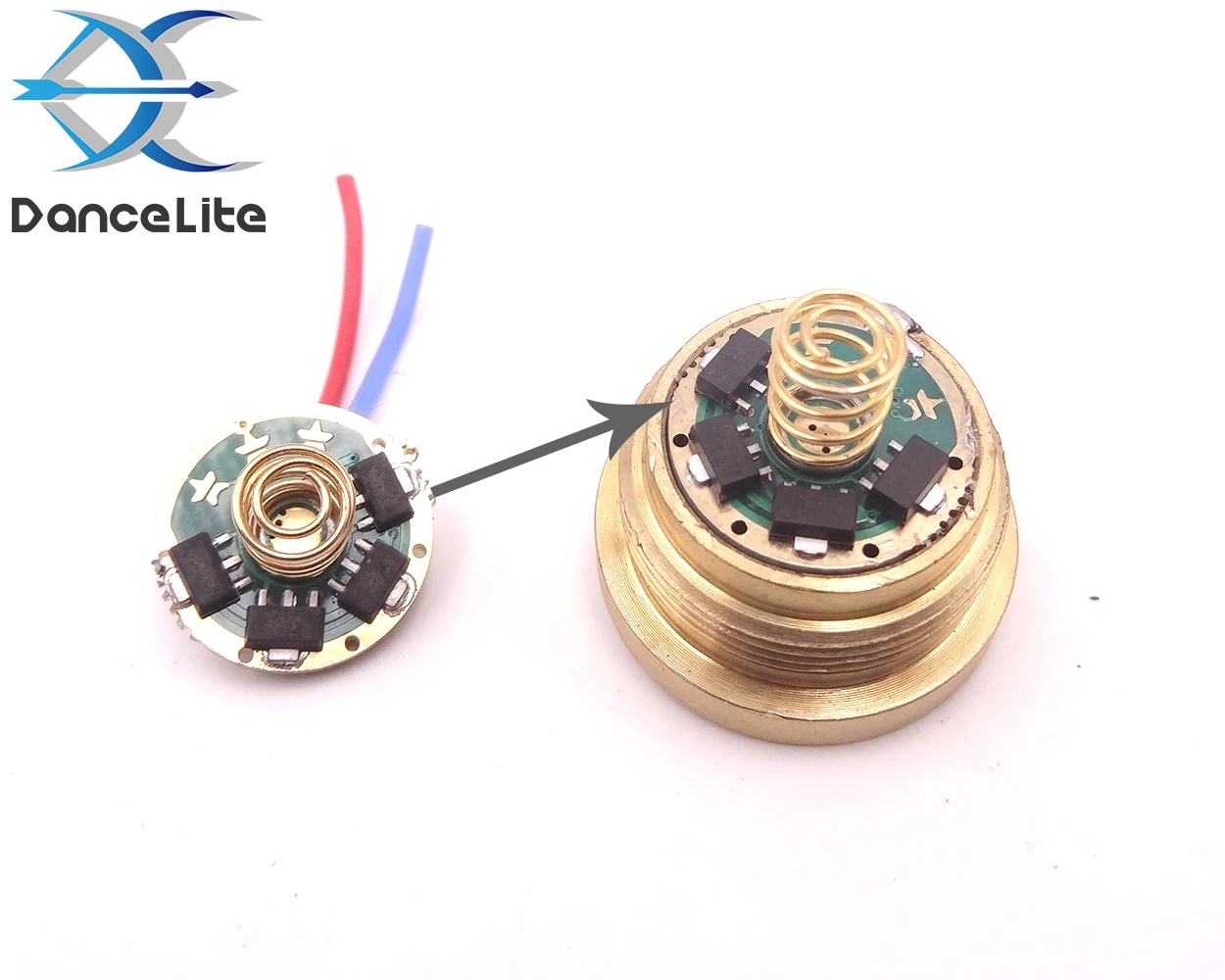 17mm AMC7135 4200mA Circuit Board 3.7V 8/10/12*7135 Stable Constant Current Driver Board Memory Function (1/3/5 MODE)