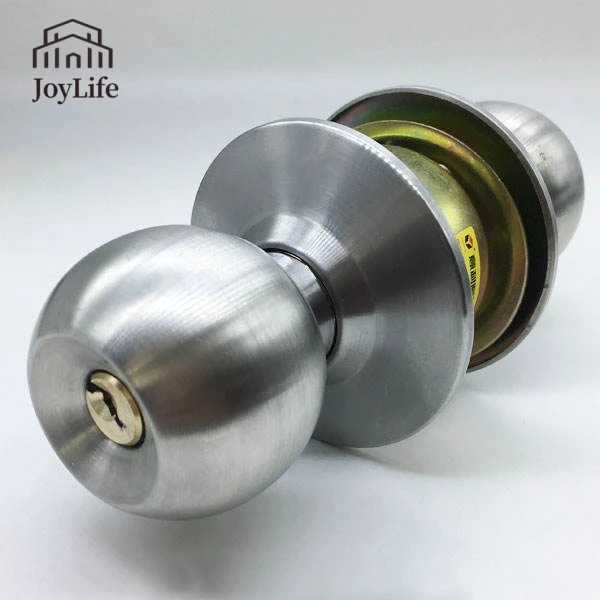 High Quality Traditional Style Stainless Steel Brass Cylinder Door Window Lock Accessories Tubular Cylindrical Knob Key Ball