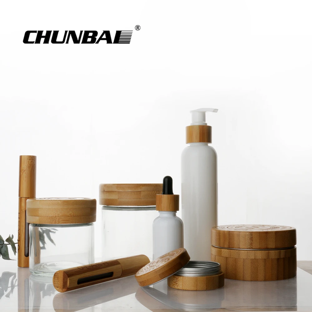 Wholesale 1oz 2oz 3oz 4oz 5oz 6oz eco-friendly packaging bamboo cream jar aluminum jar