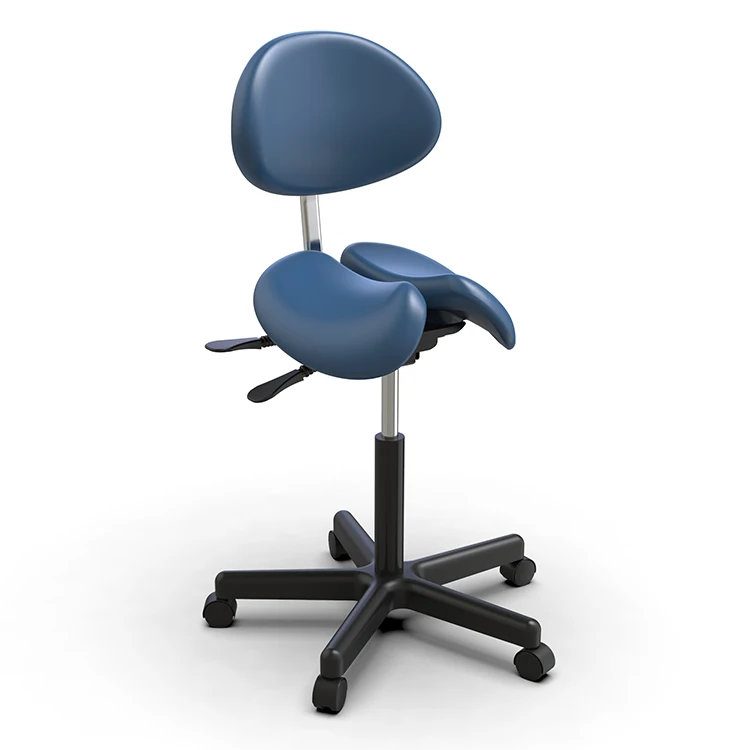 Hi5 Chocolate PU Leather Low Back Office Chair Swivel Height Adjustable Computer Desk Rolling Stool With Backrest