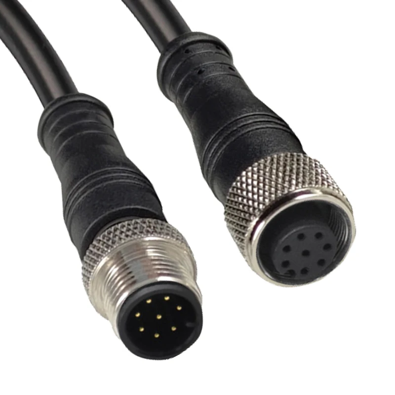 M12 6-Пен женский круглый разъем m12 6pin разъем 8 pin типа «папа» m12 разъем 8pin m12 кабель с разъемами