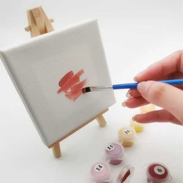 White Artist Art Mini Craft Painting Drawing board easel Stretched Canvas