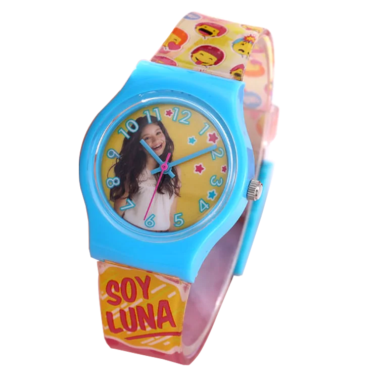 High Quality Crystal Cartoon Novelty Transparent Plastic Strap Classic Quartz Watch for Student Women Wrist Watch