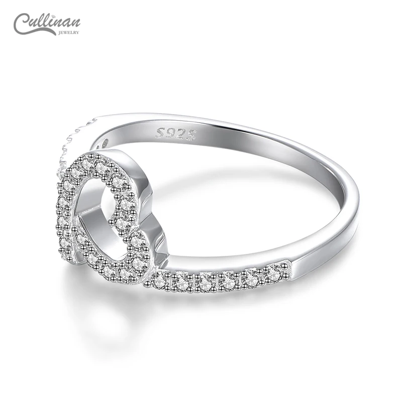 Lover Rings Engagement Heart Shaped Crystal Gemstone Inlay Design New Arrival Bulk Buy Price