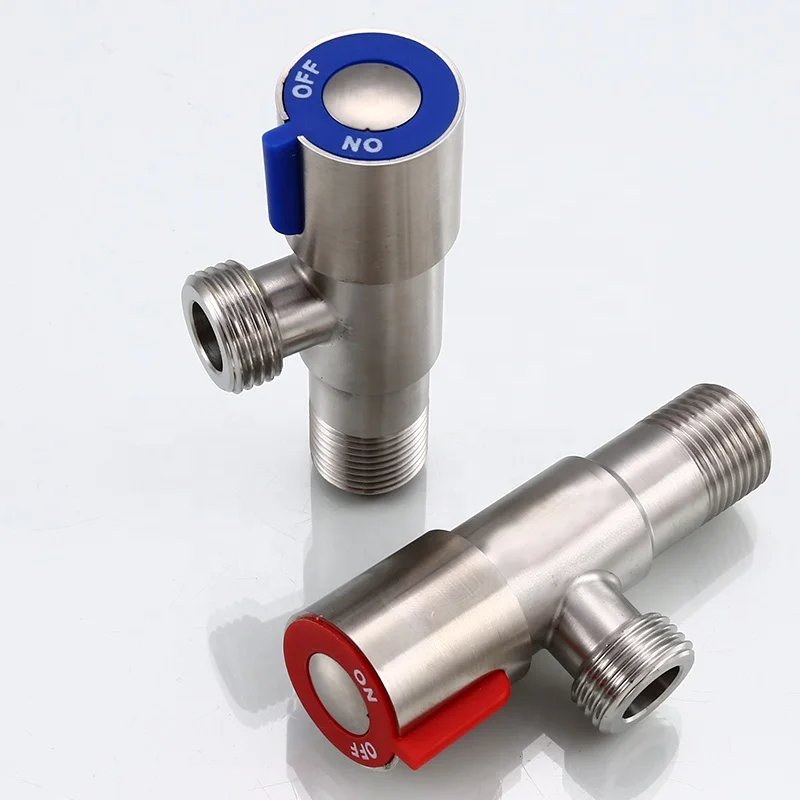 wholesale 304 stainless steel triangle valve wash bathroom basin angle valve for toilet