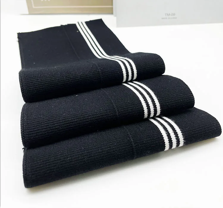 
2021New model Collar custom rib knit custom OEM stripe pattern 