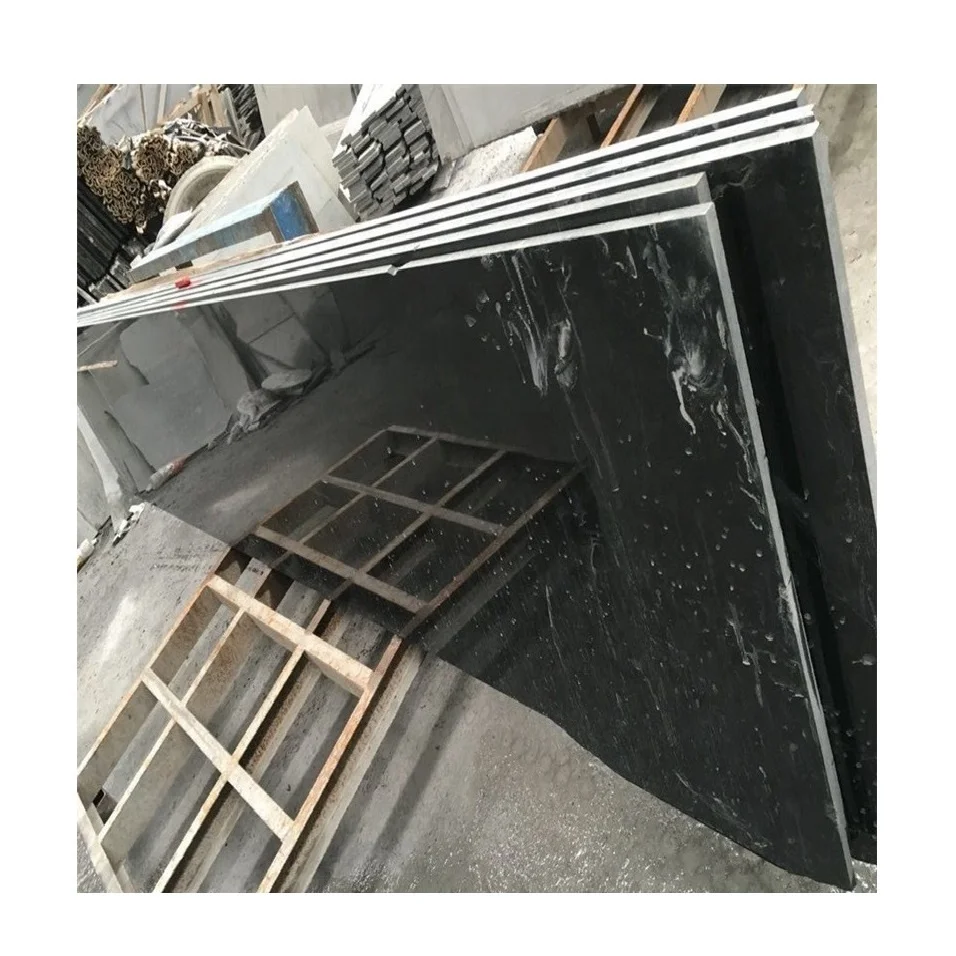 Nero impala granite bush hammered finish absoluto black aswan granite African Zimbabwei stone