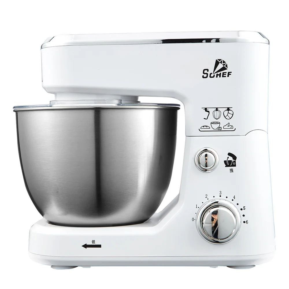 1000w Hot sale cook machine kitchen stand dough maker stainless steel bowl doughkneading food mixer flour machine