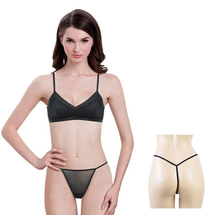 High Quality Lace Design Brassiere Set Bralette 1/2 Cup Lingerie Set breathable Bra And Panty Set