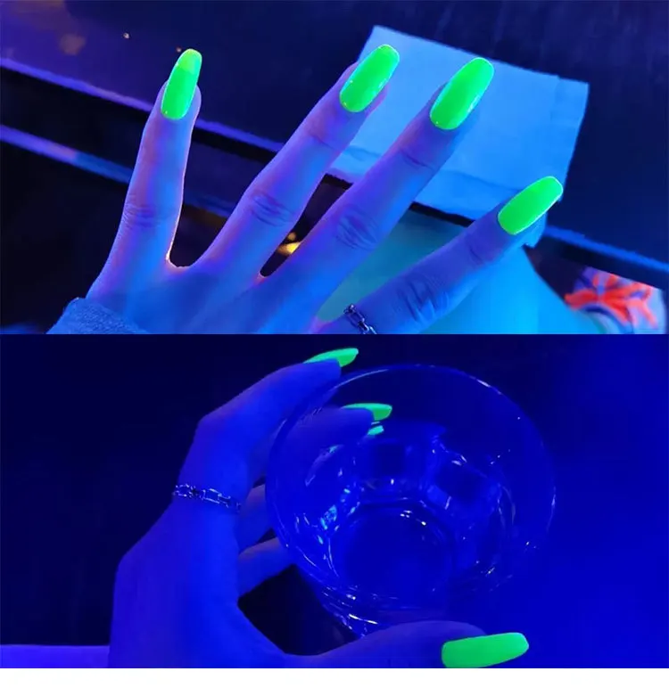 15ml Fluorescent Neon Effect Quick Building Poly Nail Extension Gel Soak Off Luminous UV LED Gel Polish