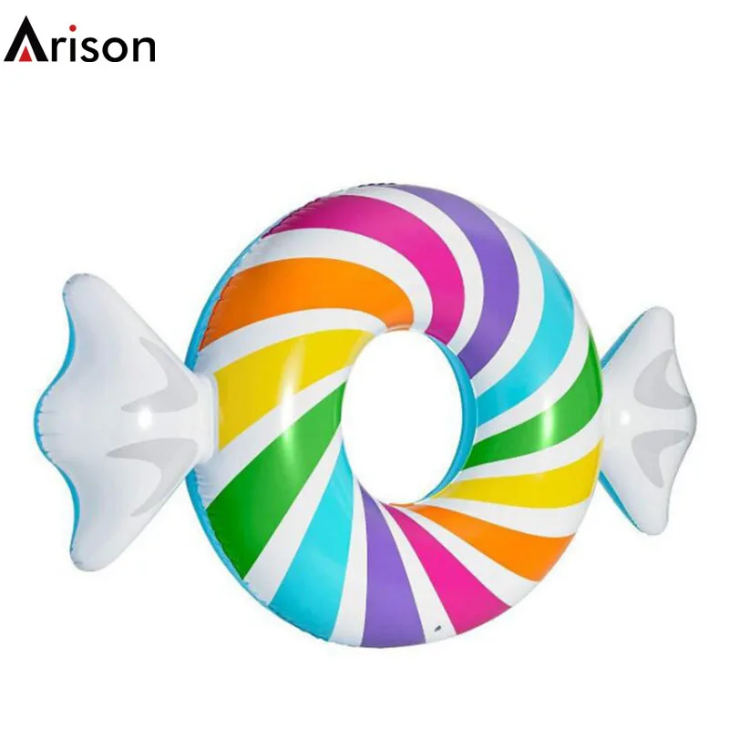 Vinyl PVC inflatable candy swimming tube inflatable swim ring