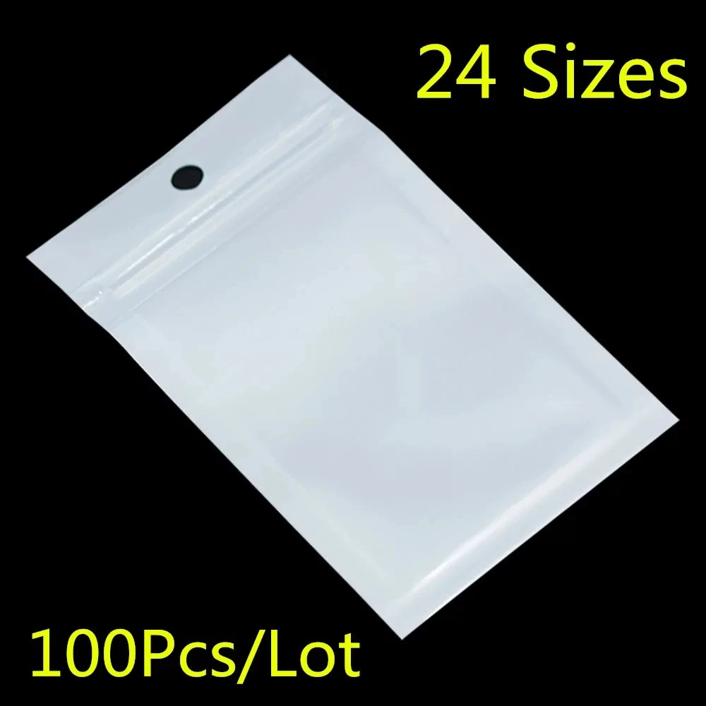 Small White Clear Self Seal Zipper Plastic Retail Packaging Pack Zip Lock Bag Plastic Poly Package Bag