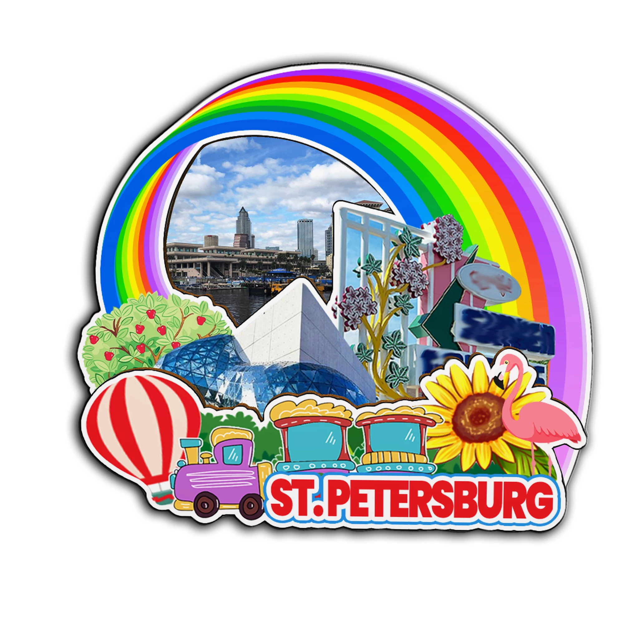 Refrigerator Magnet St. Petersburg Florida USA Fridge Magnet City Travel Souvenirs Gifts 3D Classic Home Crafts