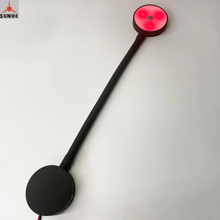 NEW designed cool white DC12V 24v black adjustable reading light for RV motohome gooseneck