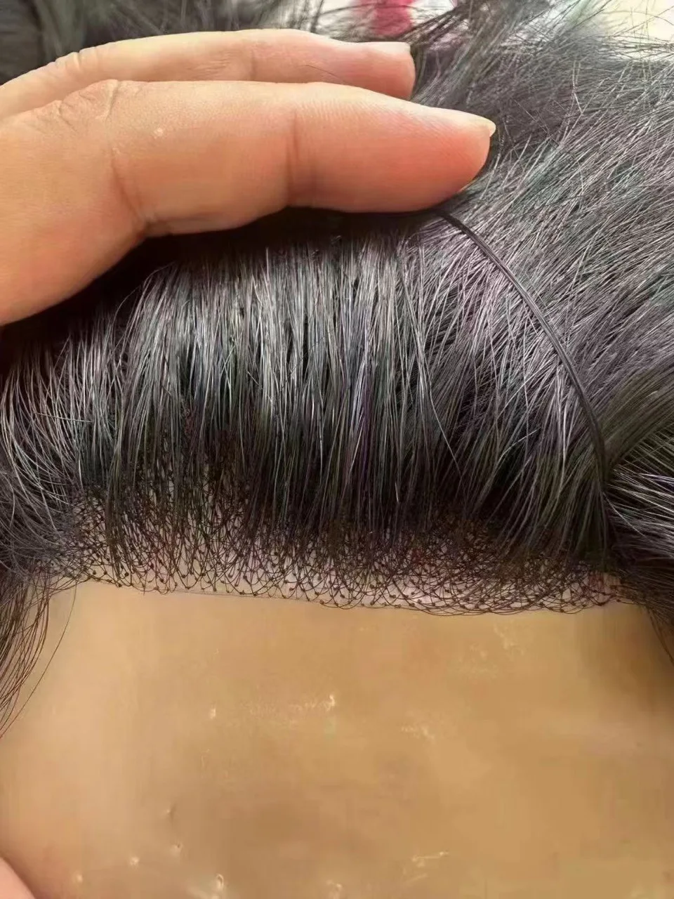 Cheap Natural Natural Silk Base Hair Wig Piece Supplier for Men