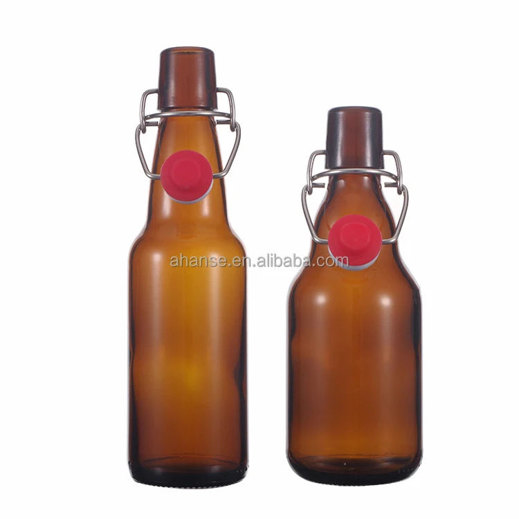 Wholesale empty amber dark brown beer glass bottle 250 ml 300 ml 330 ml 500 ml 650 ml 750 ml 1000 ml glass bottle for beer juice