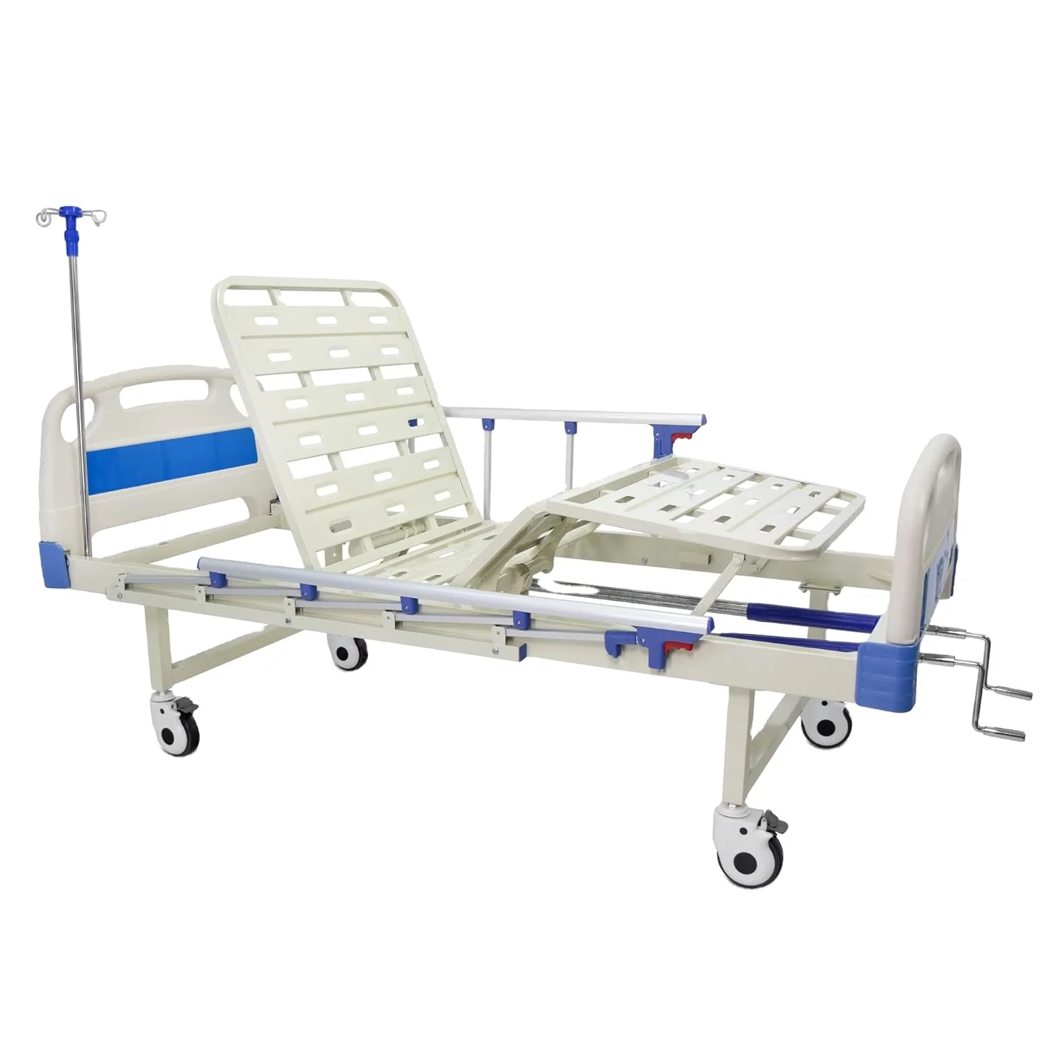 Deluxe Manual Hospital Bed With Table And Mattress