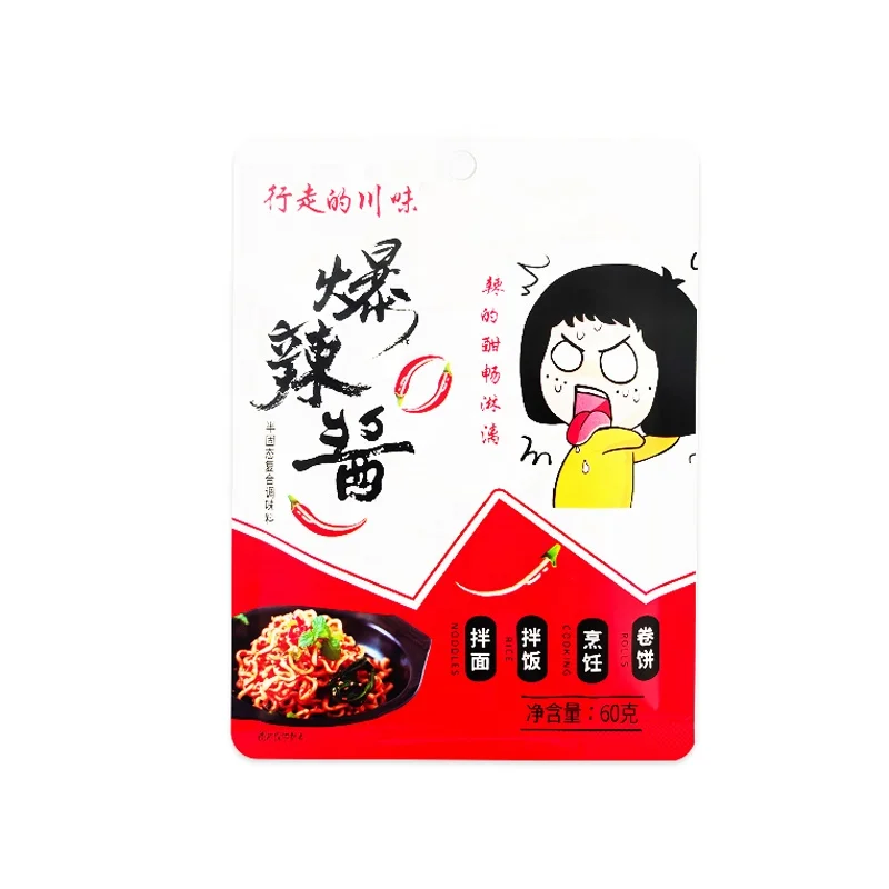 60g/Bag Sauce Factory Direct Sales Chinese Traditional Flavored Condiment Tianchu Devil Chili Sauce