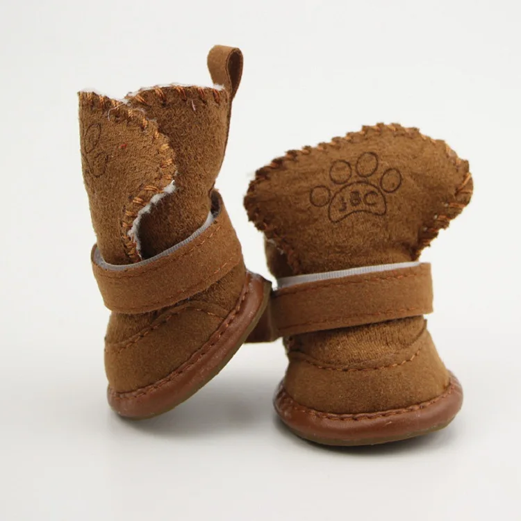 Autumn And Winter Pet Shoes Snow Boots Cat And Dog Shoes Teddy Lamb Cashmere Dog Cotton Shoes