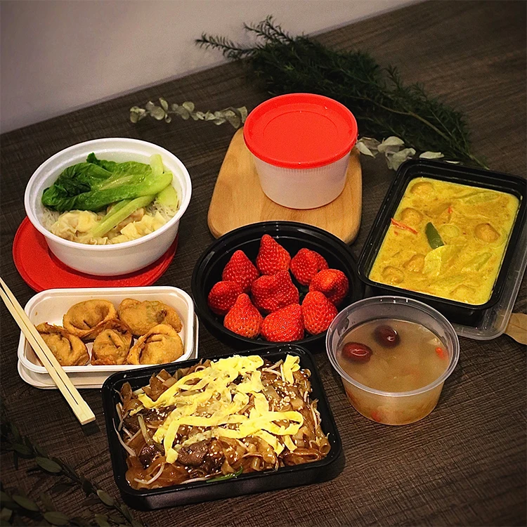 Wholesale Plastic Food Container PP Lunch Box Plastic Disposable Meal Prep Containers With Lids