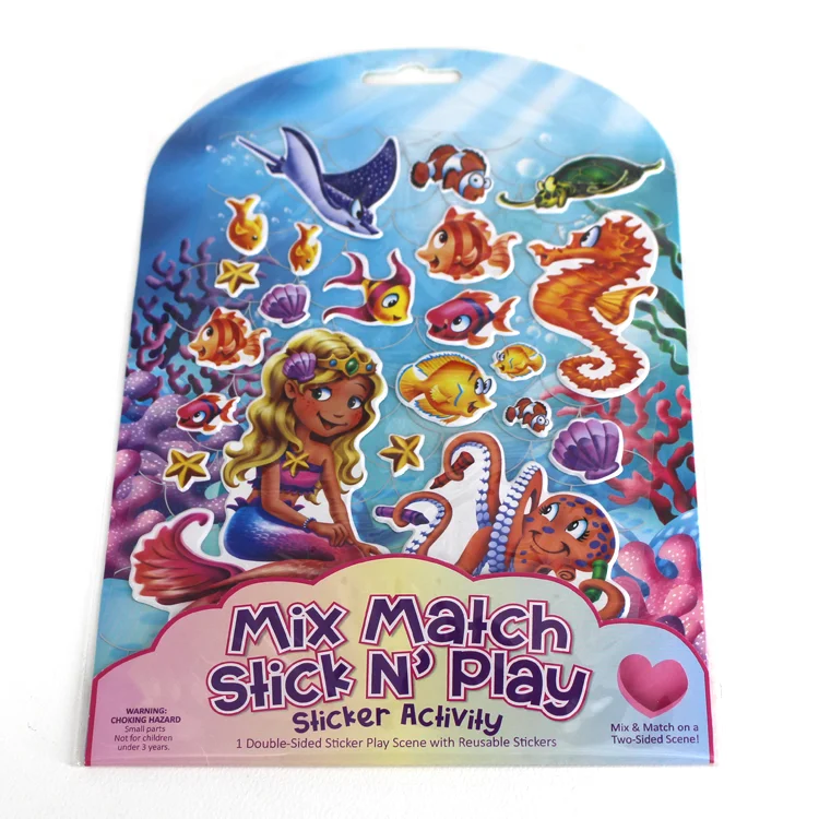 3D puffy stickers for kids Cartoon animal sticker Waterproof DIY sticker princess for Girl