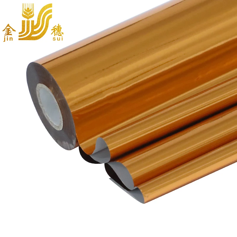 JINSUI Custom Glossy Copper Bronze Gold Hot Stamping Foil For Lamination Packaging And Printing