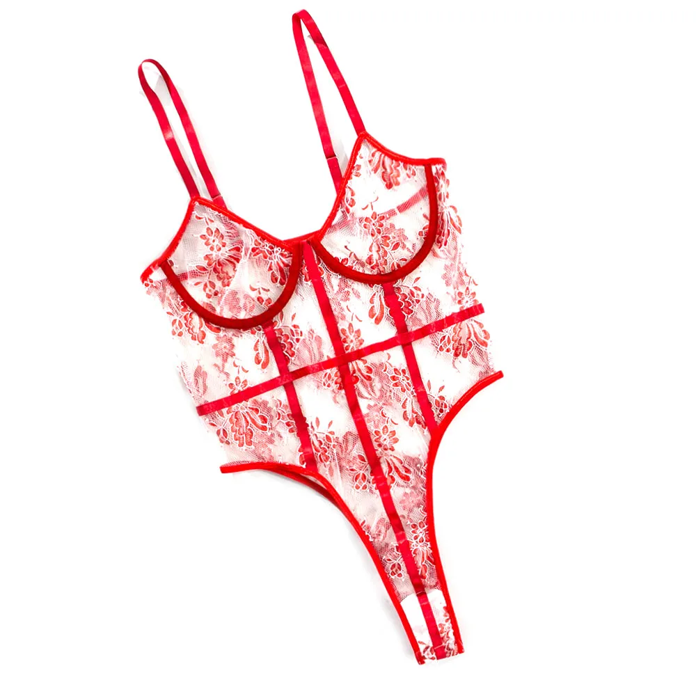 Женское Прозрачное нижнее белье с Трейси-собачкой, Цельный боди, Комплект эротического нижнего белья