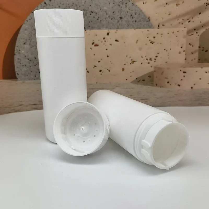 200ml HDPE Plastic Powder Bottle Left-right Switch Lock Pet Baby Talcum Powder Dry Powder Prickly Heat Packaging
