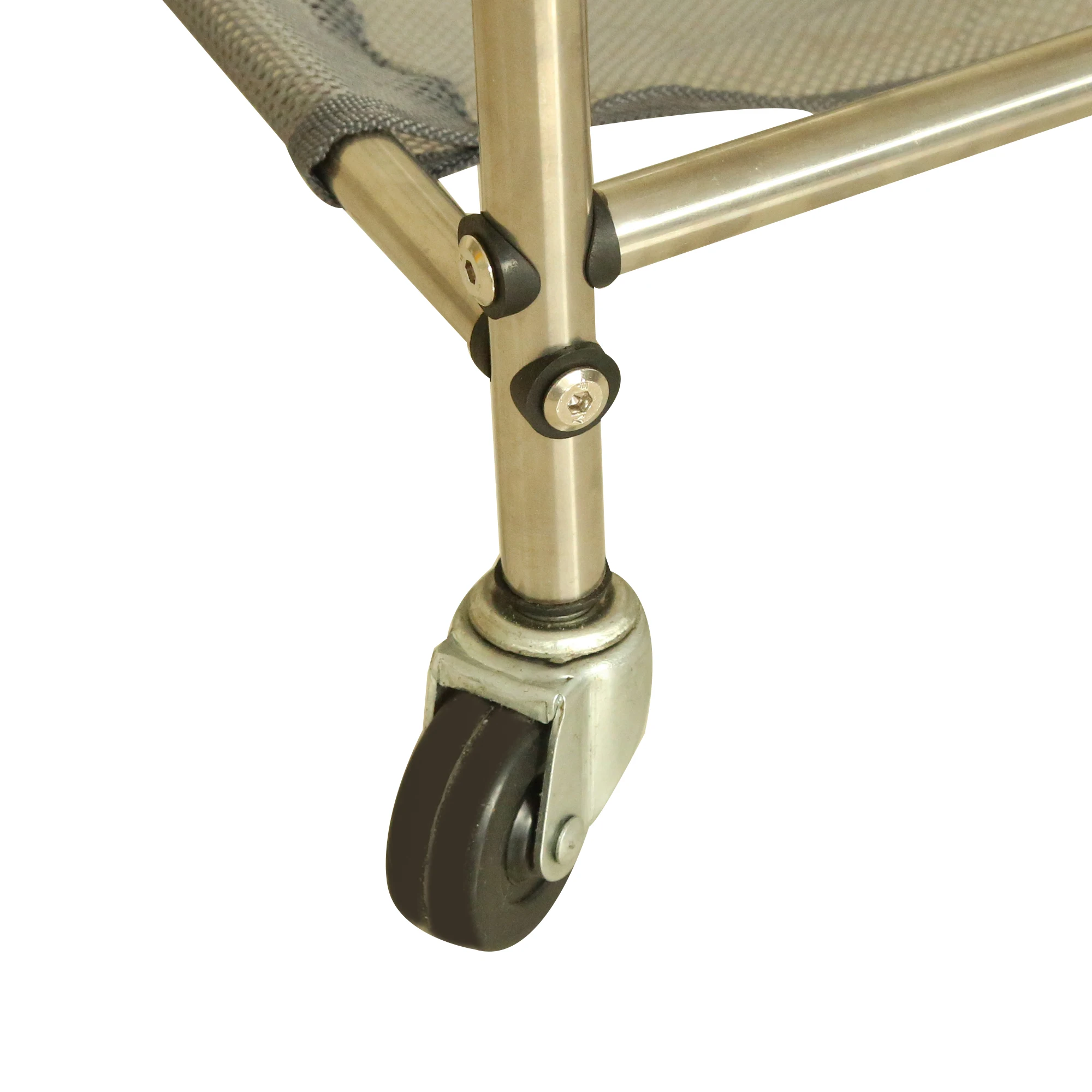 Stainless Steel Foldable Silver Laundry Sorter Cart Laundry Sorter With Wheels