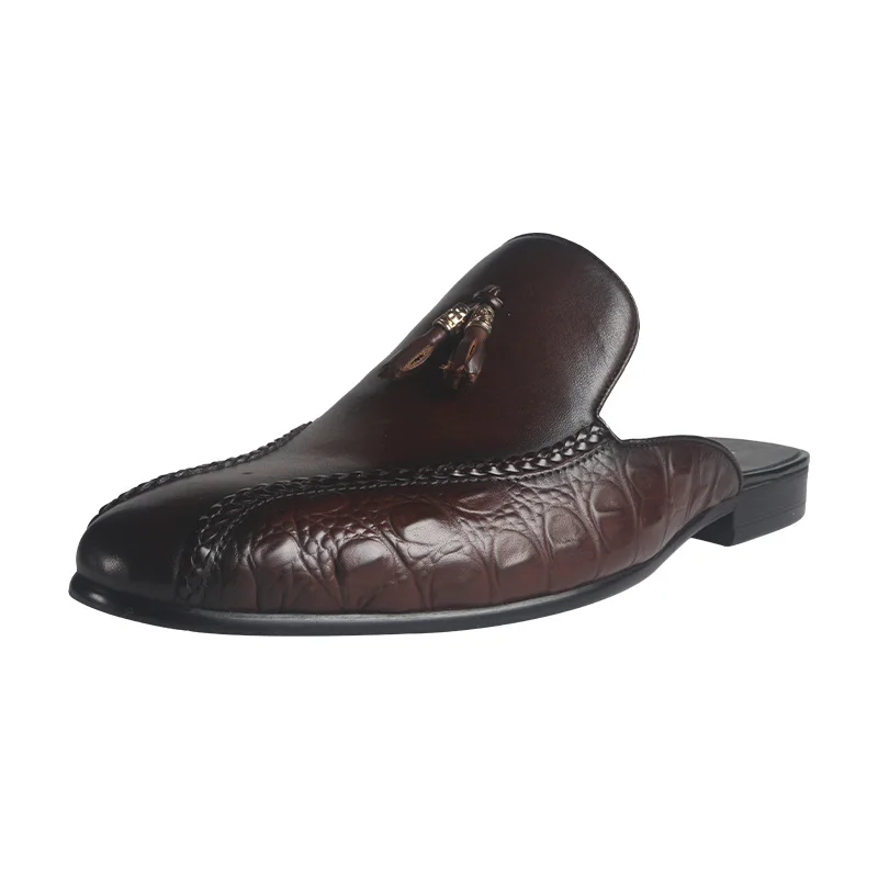 
 Полуботинки, мужские слипоны, обувь из натуральной кожи, полутапочки  