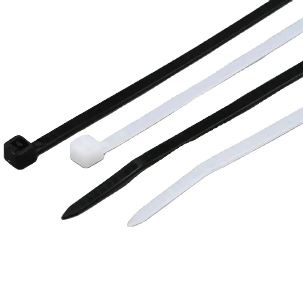 4*400MM Nylon 66 Plastic Cable Tie Natural Black