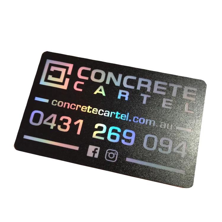 Hot Sale Personalized PVC Custom Printing Holographic Plastic  Gift Business Card With Logo