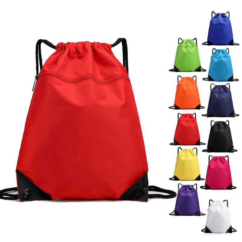 Simple And Lightweight Drawstring Backpack Pocket Outdoor Sports Basketball Football Portable Storage Bag Event giveaways gifts