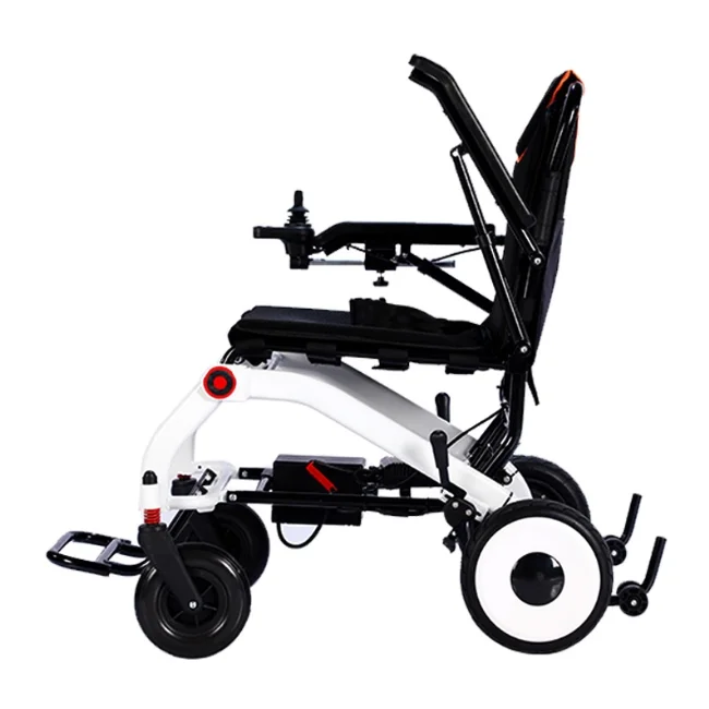 Electric lightweight folding wheelchair for elderly/disabled people