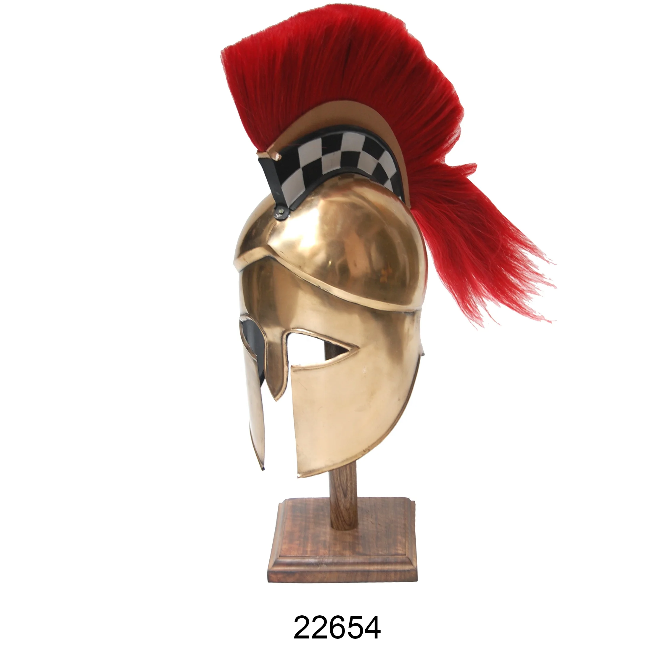 High Quality Greek Corinthian Armor Helmet with Golden Plated Medieval armor Helmet for Decor Knight Armor Helmet