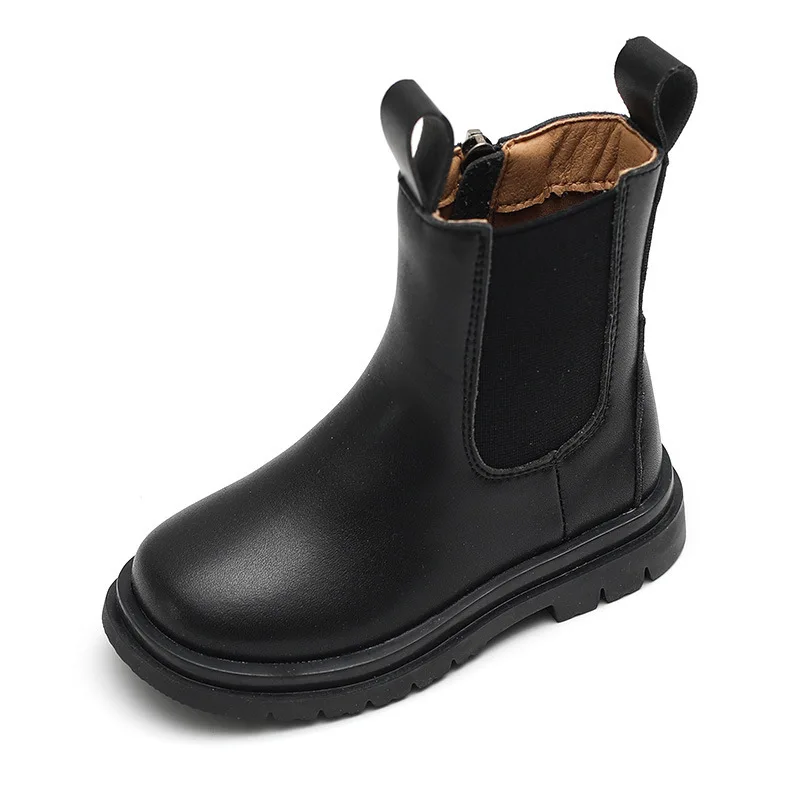 2021autumn And Winter Korean Style Boys And Children Thermal Cottonchildren Cotton-padded Shoes Toddler Shoes Martin Boots