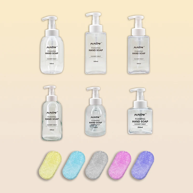 POPOTIME Biodegradable vegan hand soap refills lemon zero waste 8g foaming soap tablet