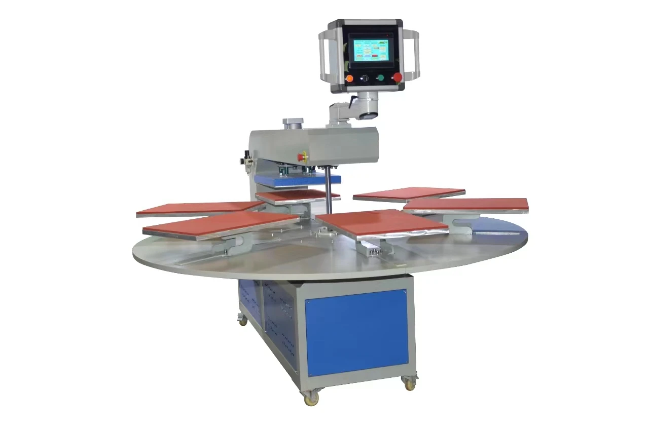 2024 New Best Selling Full Automatic Rotating Carousel 6 Platens Heat Transfer Machine For T Shirt robotic 6 station heat press