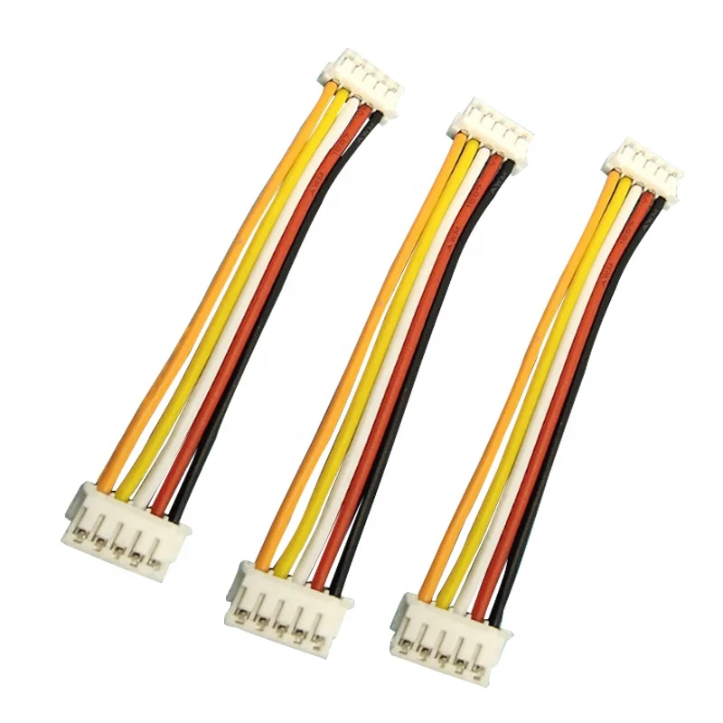 China OEM 2/3/4/5/6 Pin Pitch 2.5MM Plug Bent Pin Socket 70MM Wire 22AWG Wire Cable Connector