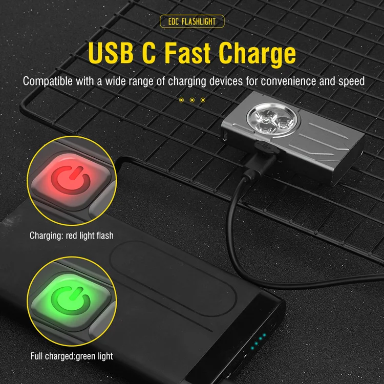 Фонарик V7 для повседневного использования 1100 лм миниатюрный фонарик-брелок перезаряжаемый Ipx5 водонепроницаемый многофункциональный цветной светодиодный мини-фонарик