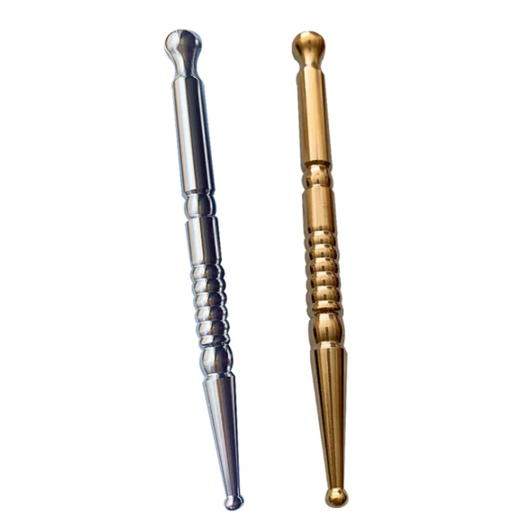 Pure Copper and Stainless Steel Wand Facial Reflexology Tool Stick for Personal Protection Tool Multi Purpose Guasha Massage Rod