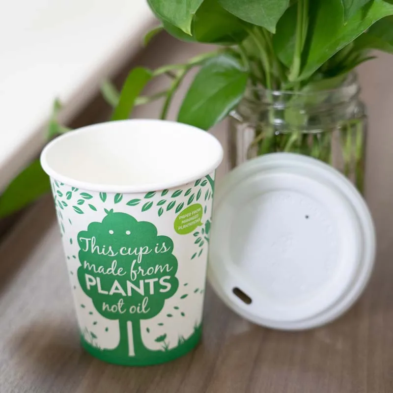  Compostable биоразлагаемый двойной бамбуковый с покрытием/белый PLA бумажный