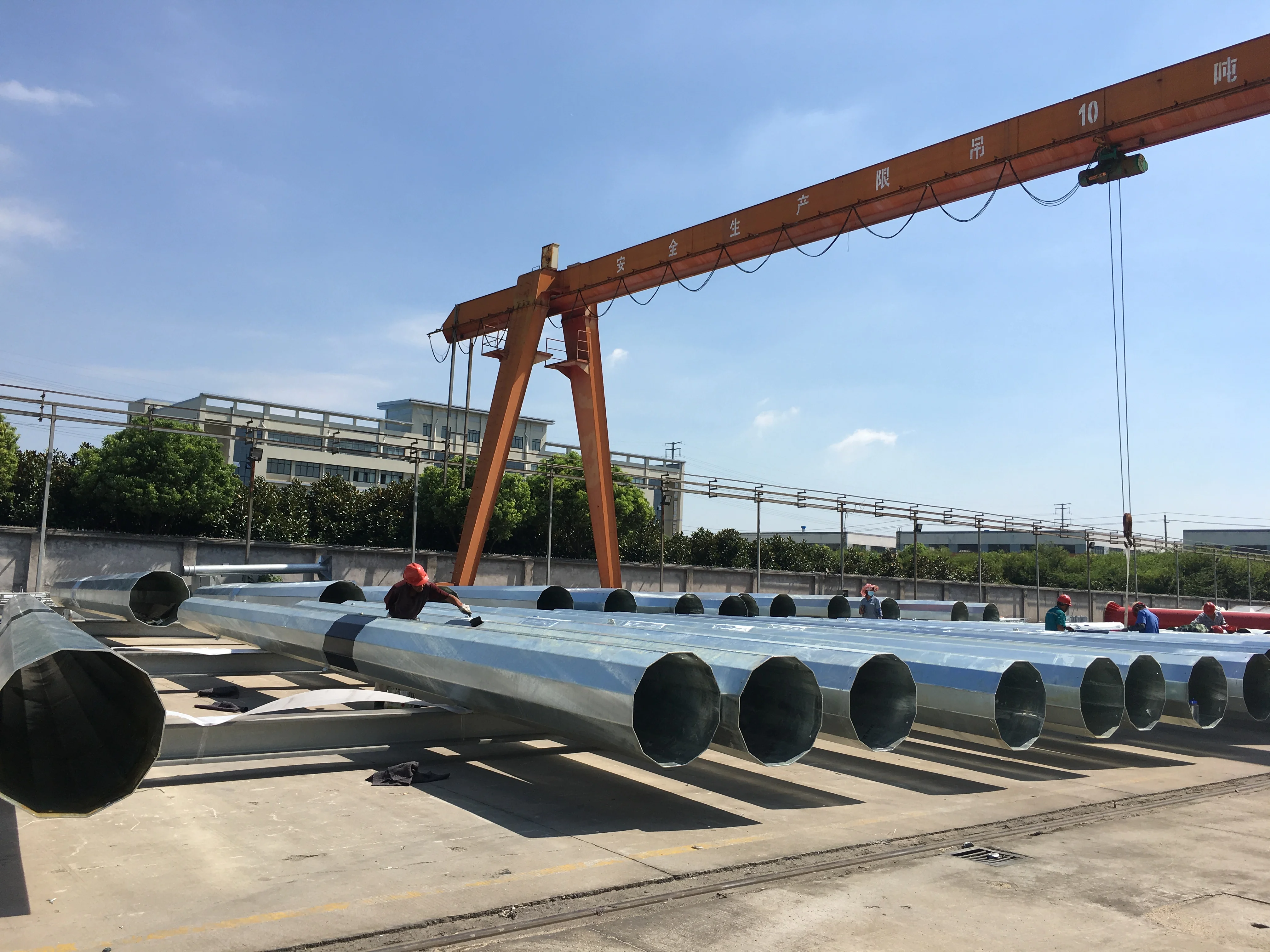 220kv Galvanized Power Transmission Electric Steel Tubular Tower Pole