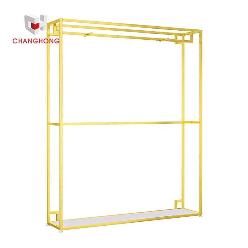 Металлическая складная вешалка для одежды, современный металлический светильник на руку, с двойными стержнями, для демонстрации одежды