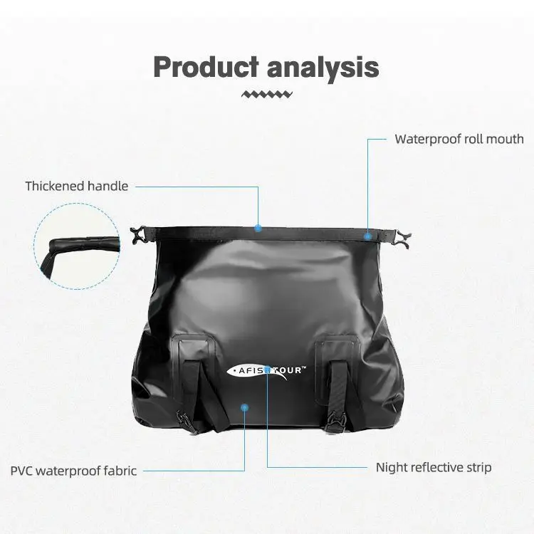 BSCI factory Waterproof 20L 500D Pvc Cycle Bicycle Tail Trunk Seat Bag Travel Delivery Transport Mountain Rear Rack Bike Dry