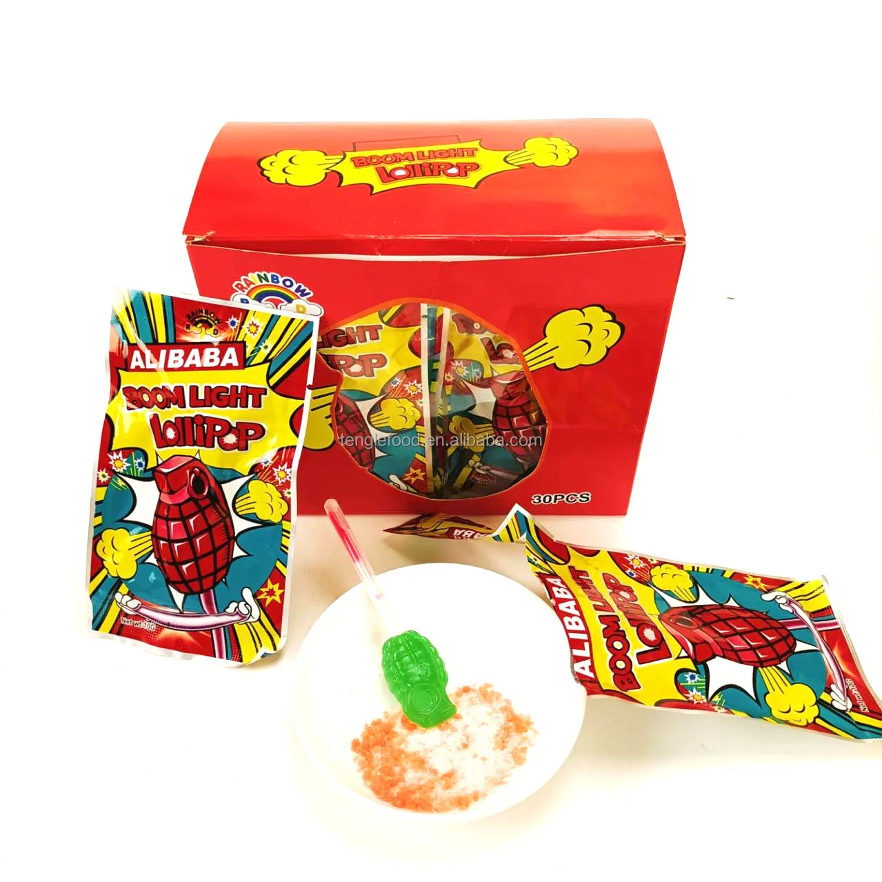 hot sales supplier surprises popping candy with funny grenade shaped lollipop