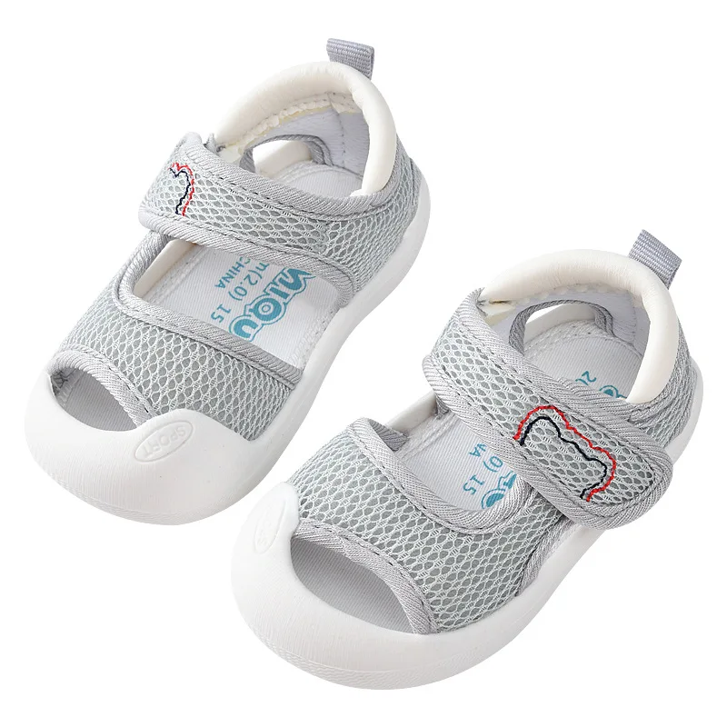Baby cloth sandal male summer baby shoes 2023 new style toddlers 1-3 year-old girl baby net shoes Barefoot Wholesale