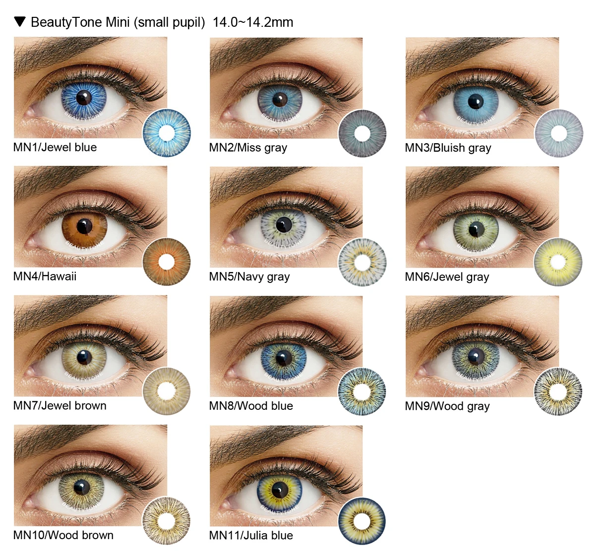 Julia blue eye contact lenses fashion style yearly color contact lens